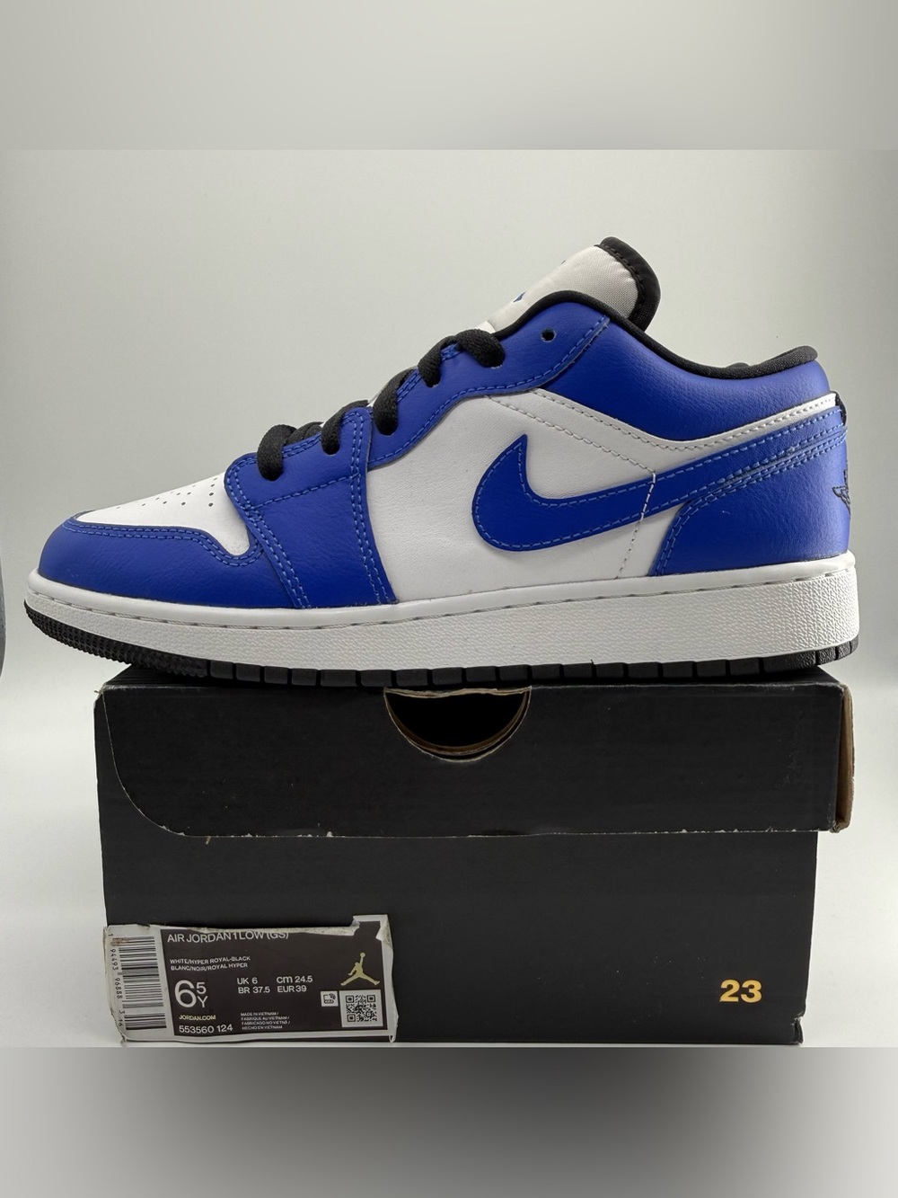 Air Jordan 1 Low Game Royal GS 6.5Y Women’s 8 Blue White New With Box